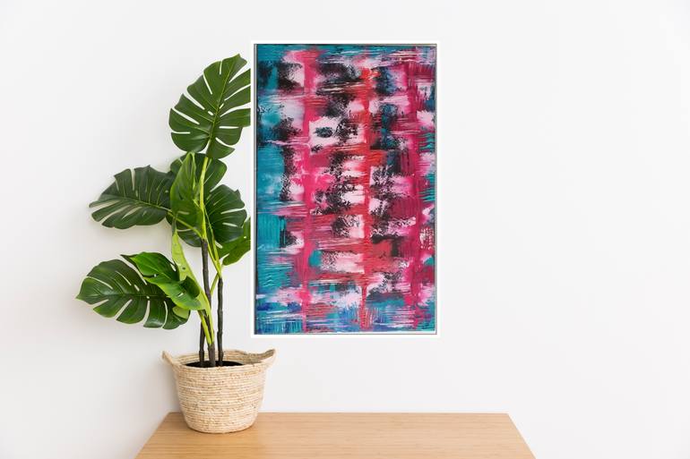 Original Abstract Expressionism Cities Painting by Zinaida Vysota Dacenko
