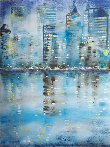 Print of Abstract Expressionism Architecture Paintings by Zinaida Vysota Dacenko