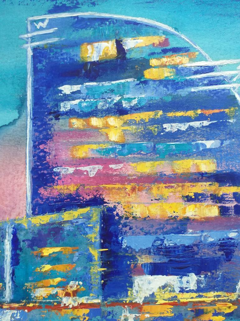 Original Abstract Expressionism Landscape Painting by Zinaida Vysota Dacenko