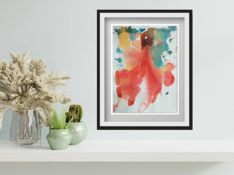 Original Abstract Expressionism Fantasy Painting by Zinaida Vysota Dacenko