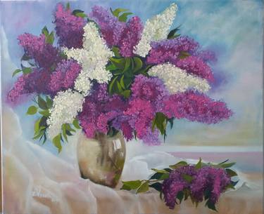 Print of Fine Art Floral Paintings by Zinaida Vysota Dacenko
