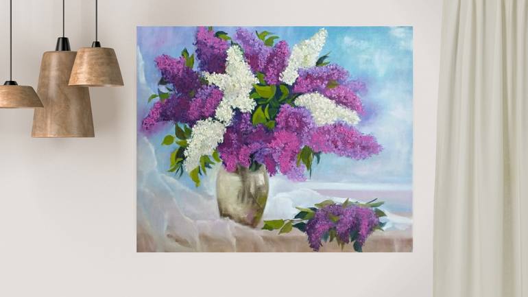 Original Fine Art Floral Painting by Zinaida Vysota Dacenko