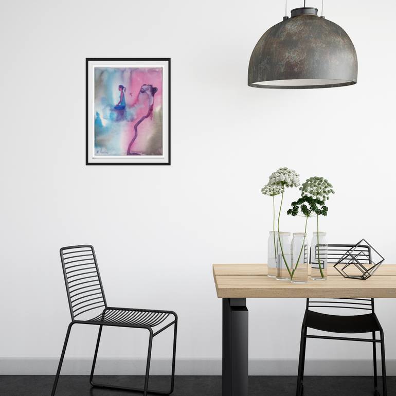 Original Art Deco Fantasy Painting by Zinaida Vysota Dacenko