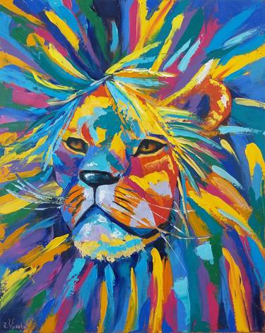 Colorful lion. thumb
