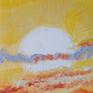 Sunset oil painting.