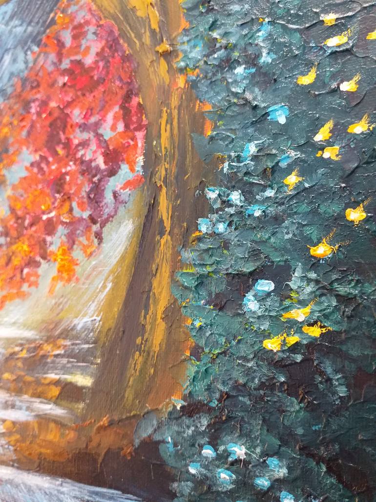 Original Art Deco Nature Painting by Zinaida Vysota Dacenko