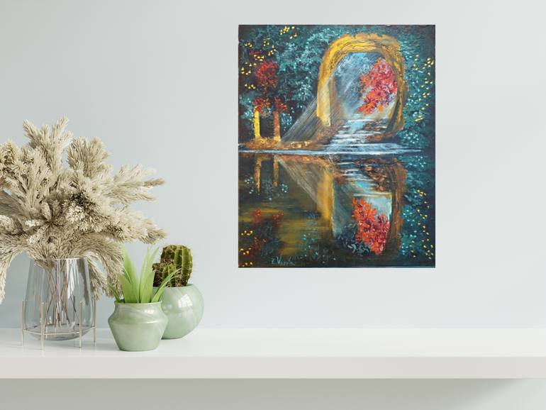 Original Art Deco Nature Painting by Zinaida Vysota Dacenko