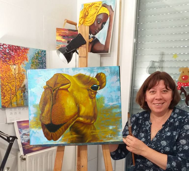 Original Figurative Animal Painting by Zinaida Vysota Dacenko