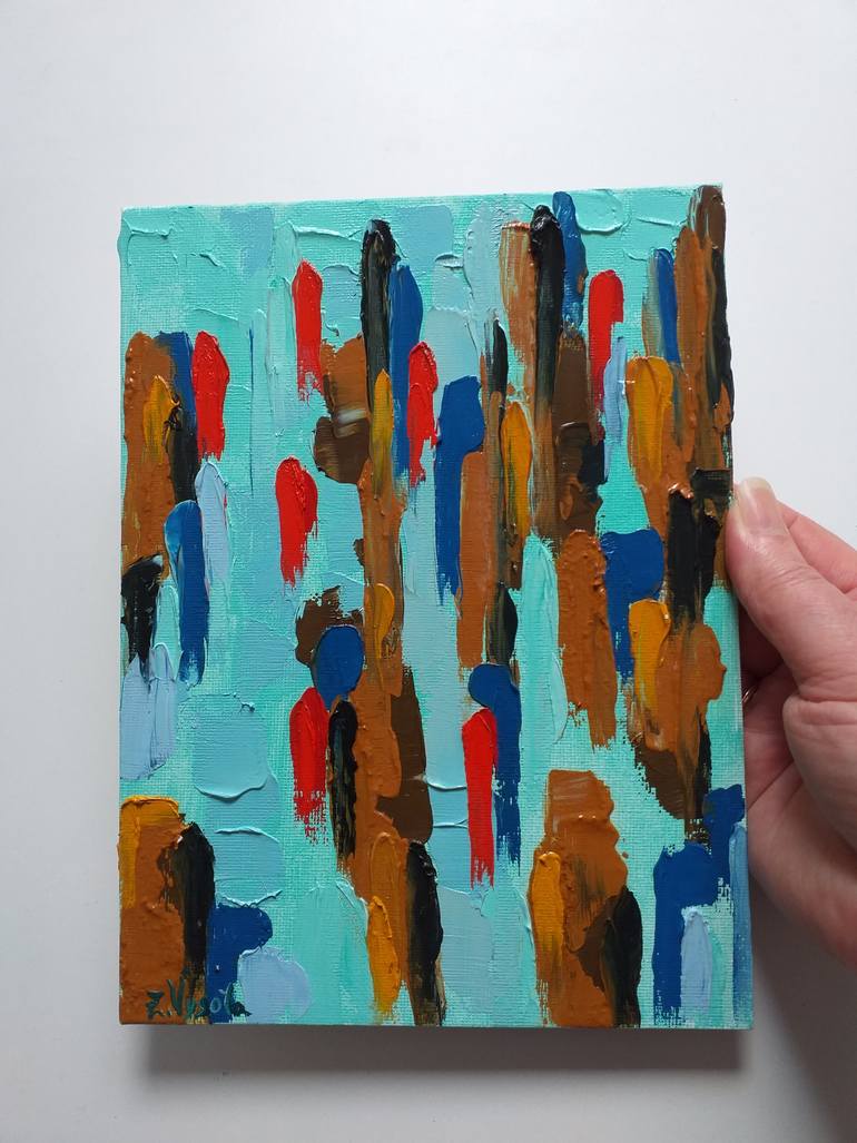 Original Abstract Expressionism Abstract Painting by Zinaida Vysota Dacenko