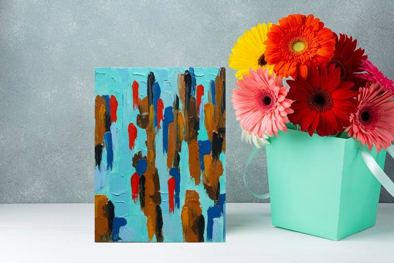 Original Abstract Expressionism Abstract Painting by Zinaida Vysota Dacenko