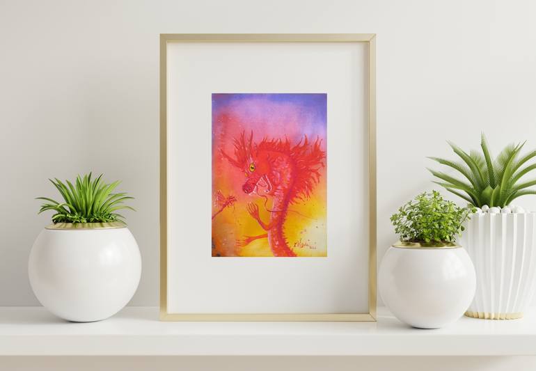 Original Art Deco Fantasy Painting by Zinaida Vysota Dacenko