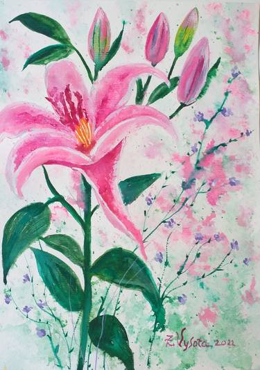 Original Impressionism Floral Paintings by Zinaida Vysota Dacenko