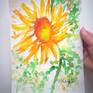 Sunflower watercolor.