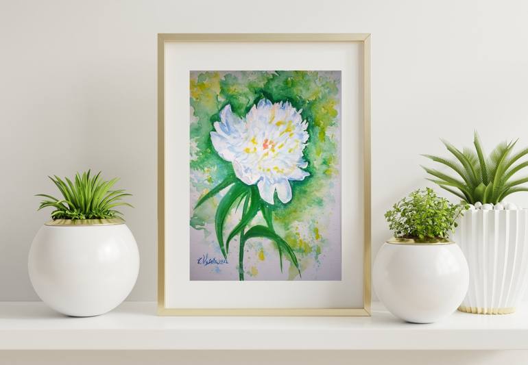 Original Expressionism Floral Painting by Zinaida Vysota Dacenko