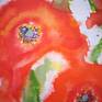 Red poppy painting.
