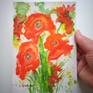 Poppies painting original art.