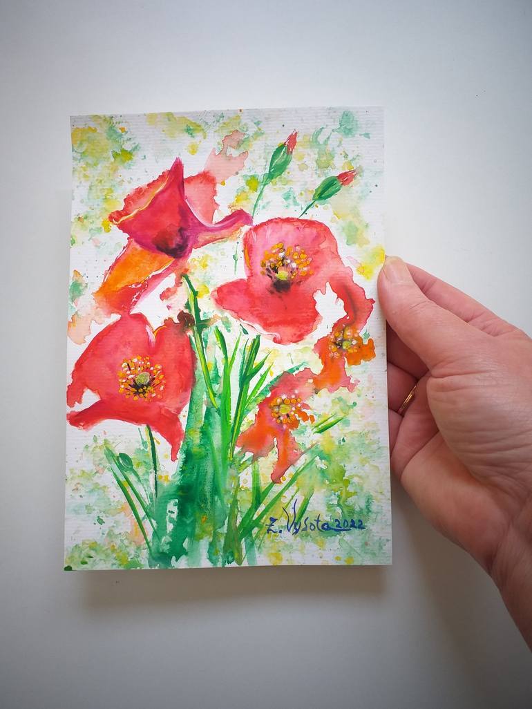 Original Floral Painting by Zinaida Vysota Dacenko