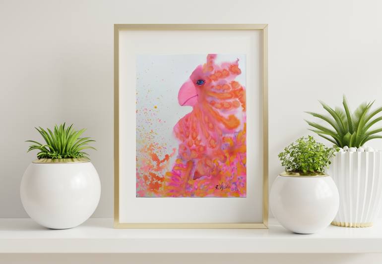 Original Art Deco Animal Painting by Zinaida Vysota Dacenko