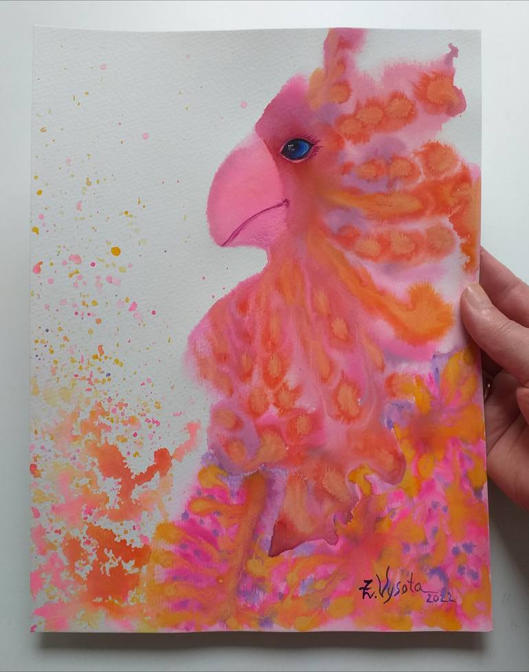 Original Art Deco Animal Painting by Zinaida Vysota Dacenko