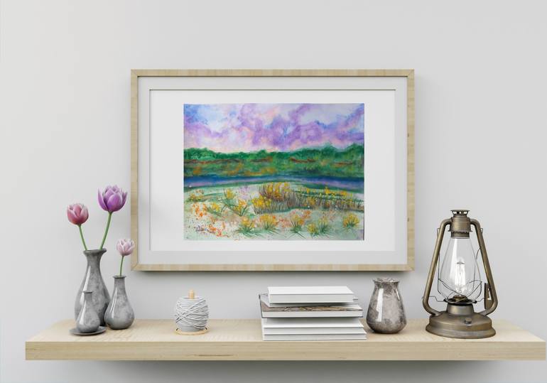 Original Expressionism Landscape Painting by Zinaida Vysota Dacenko