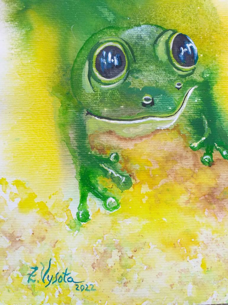 Original Art Deco Animal Painting by Zinaida Vysota Dacenko