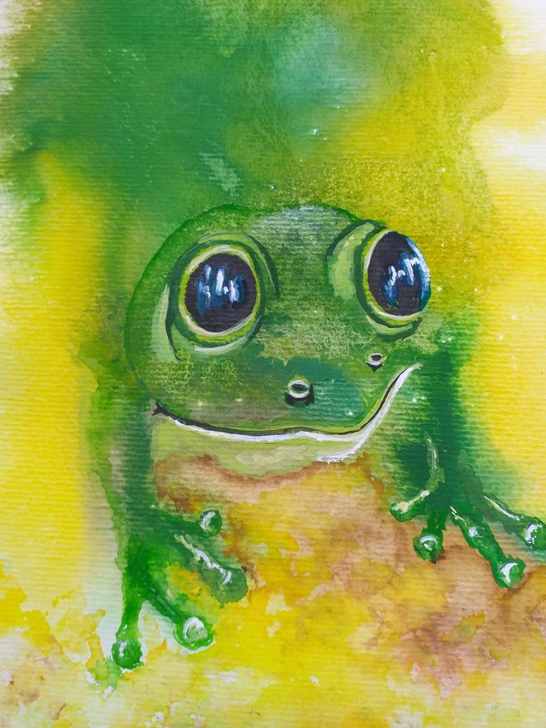 Original Art Deco Animal Painting by Zinaida Vysota Dacenko