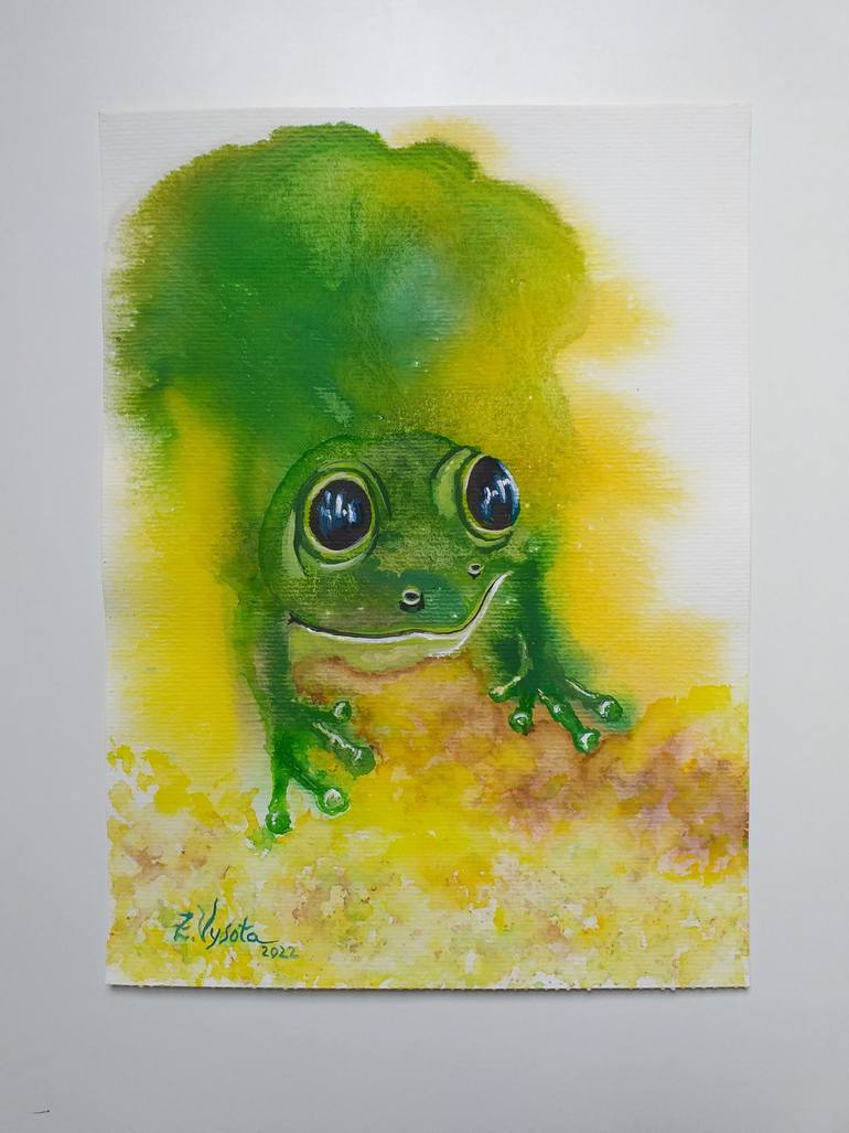 Original Art Deco Animal Painting by Zinaida Vysota Dacenko