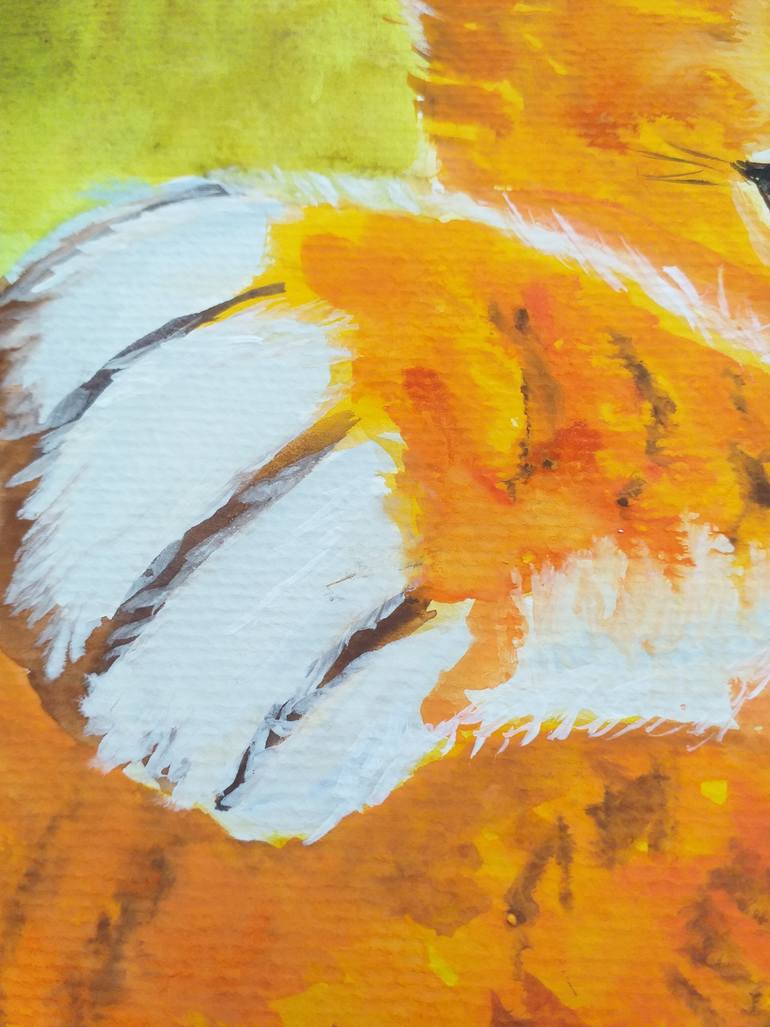 Original Art Deco Animal Painting by Zinaida Vysota Dacenko