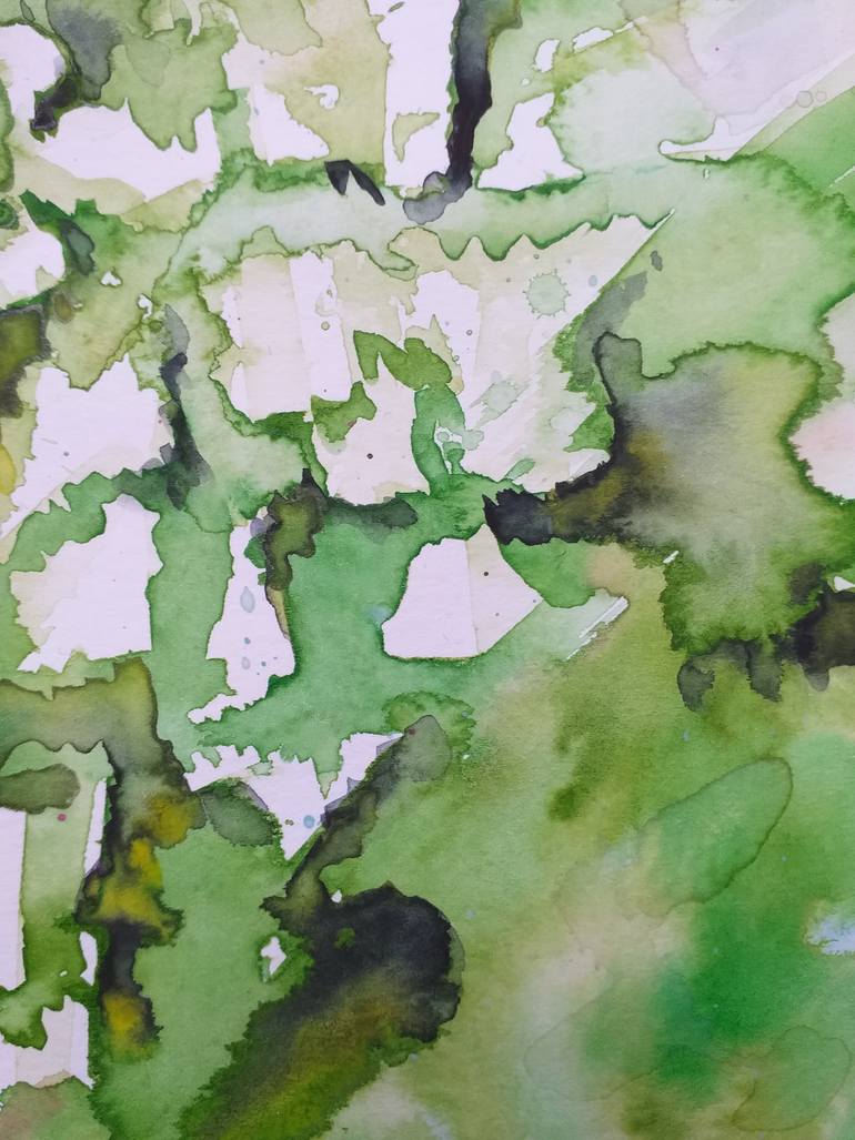 Original Art Deco Floral Painting by Zinaida Vysota Dacenko