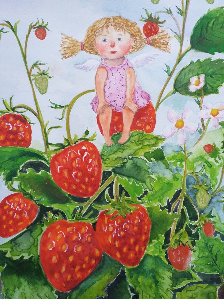 Original Art Deco Fantasy Painting by Zinaida Vysota Dacenko