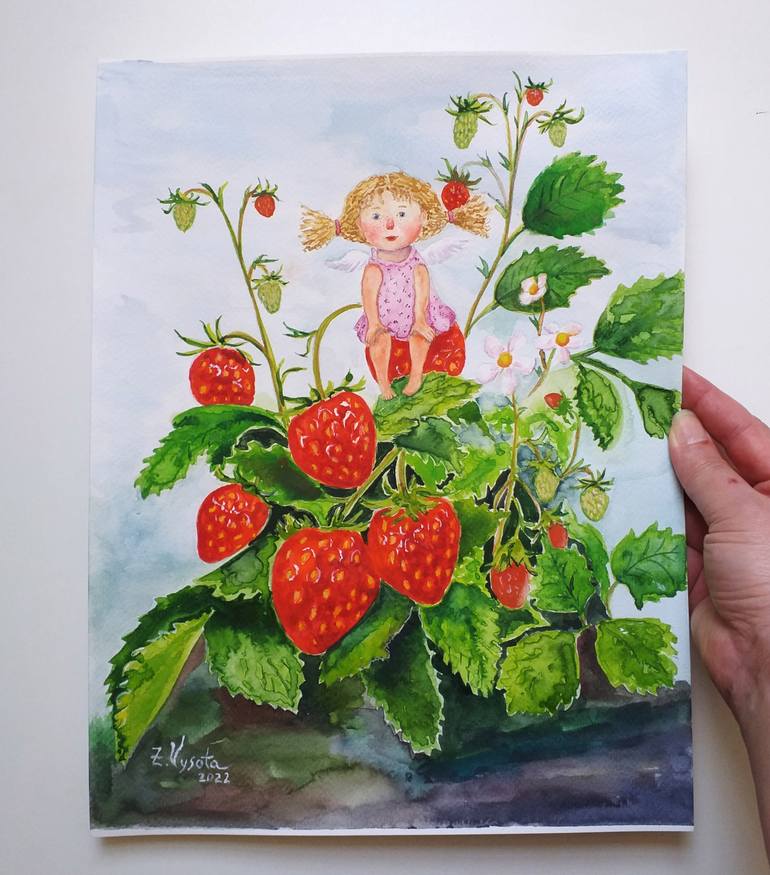 Original Art Deco Fantasy Painting by Zinaida Vysota Dacenko