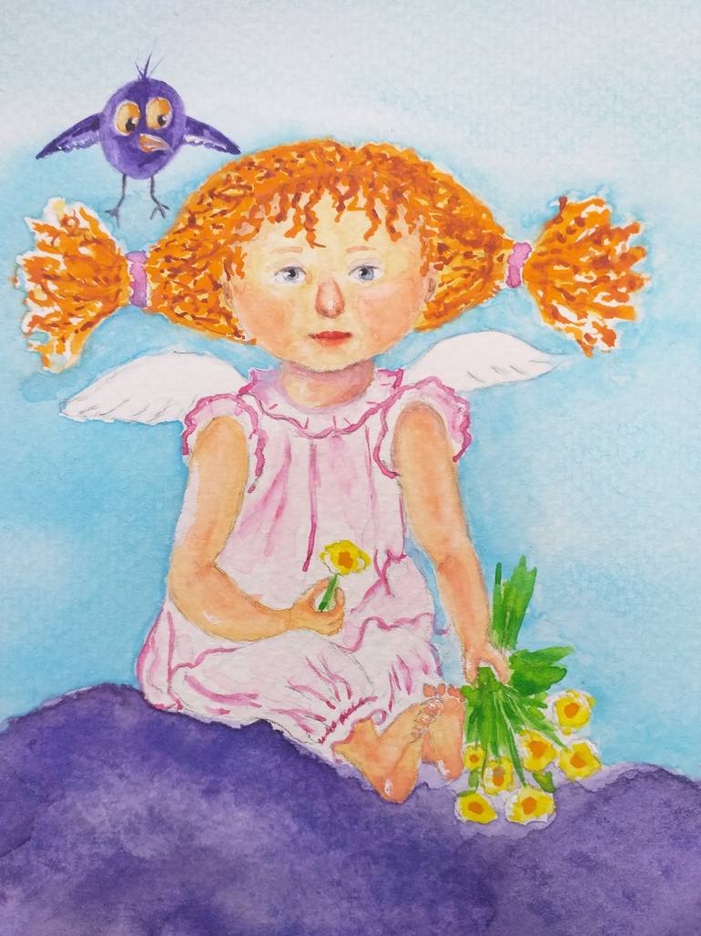 Original Art Deco Fantasy Painting by Zinaida Vysota Dacenko