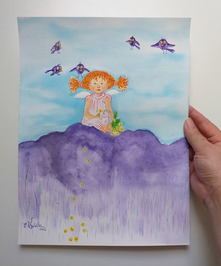 Original Art Deco Fantasy Painting by Zinaida Vysota Dacenko