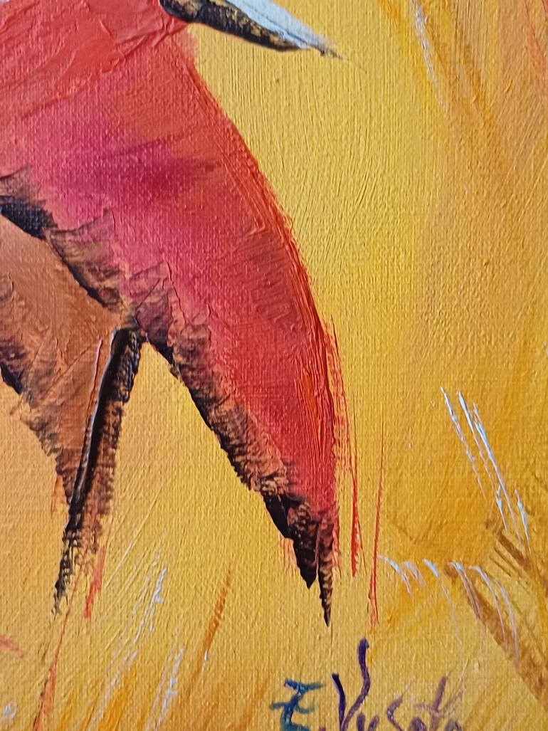 Original Art Deco Animal Painting by Zinaida Vysota Dacenko