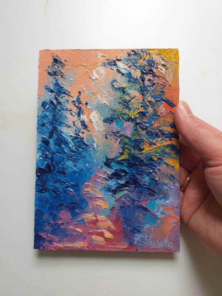 Original Abstract Landscape Painting by Zinaida Vysota Dacenko