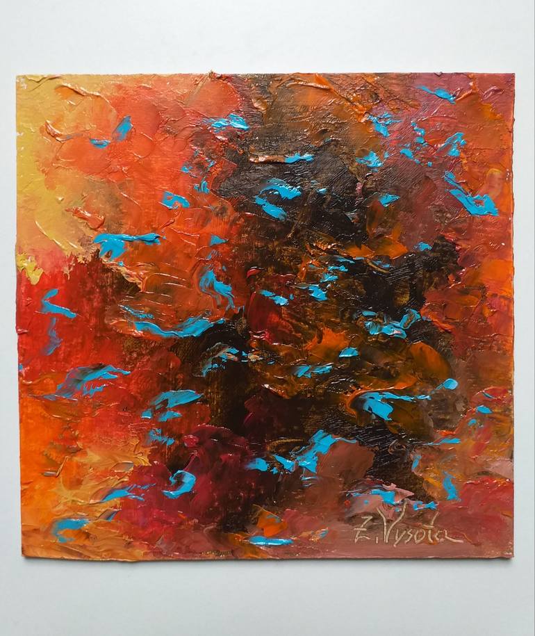 Original Abstract Painting by Zinaida Vysota Dacenko