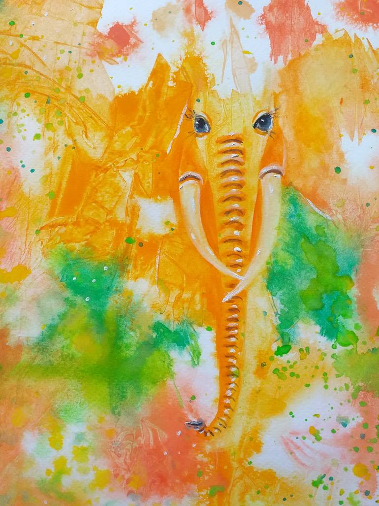 Original Abstract Animal Painting by Zinaida Vysota Dacenko