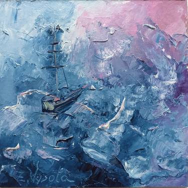 Print of Abstract Expressionism Seascape Paintings by Zinaida Vysota Dacenko