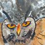 Owl watercolor.