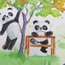 Panda watercolor.