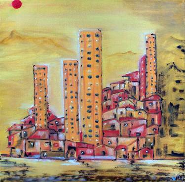 Original Architecture Paintings by MF M
