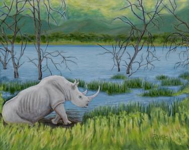White Rhino at Lake Nakuru thumb