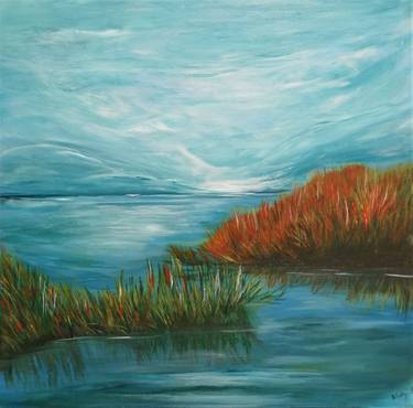 Original Impressionism Landscape Paintings by khadija ElHaouchi