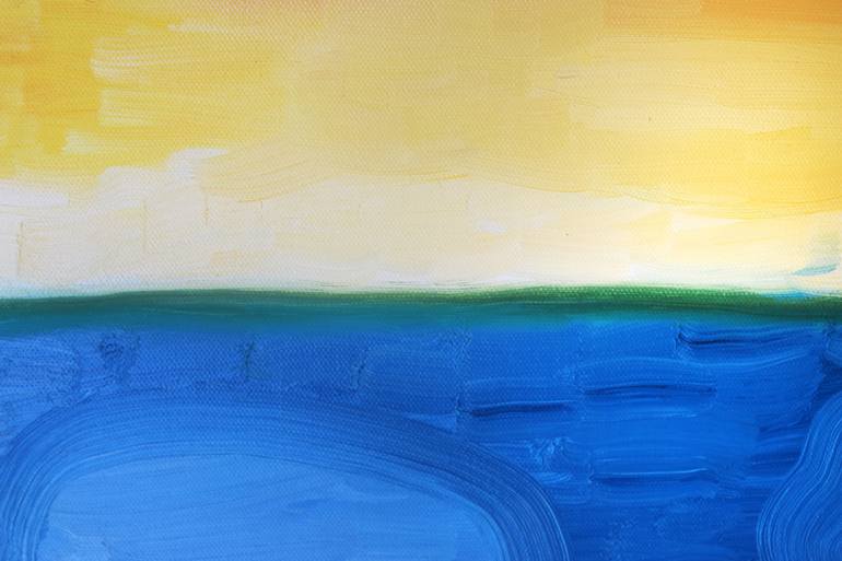 Original Abstract Expressionism Beach Painting by Tom Nora