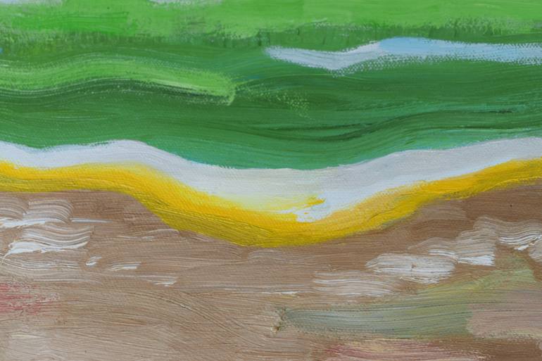 Original Abstract Expressionism Beach Painting by Tom Nora