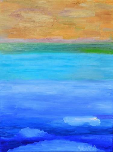 Original Abstract Beach Painting by Tom Nora