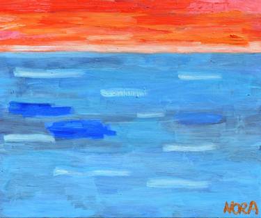 Original Abstract Beach Paintings by Tom Nora