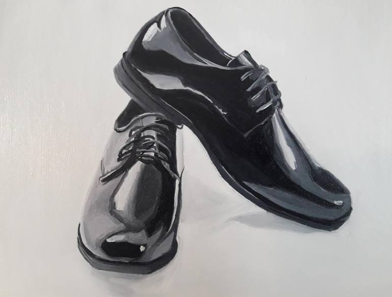 Black Shoes Painting by Ketan Shah