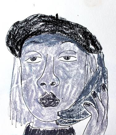 Print of Expressionism Portrait Drawings by Lana Krainova