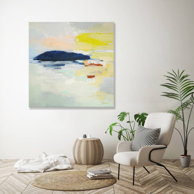 Original Abstract Seascape Painting by Shina Choi